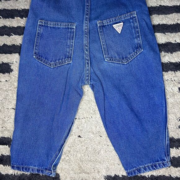 Vintage Baby Guess Jeans 100% cotton denim overalls baby size 24 months - Picture 6 of 8